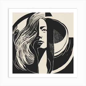 Woman'S Face 5 Art Print