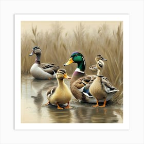 Mallard Ducks Art Print