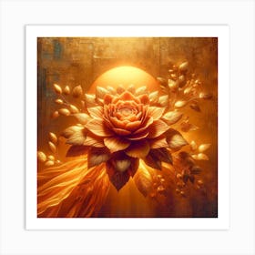 Golden Rose Art Print