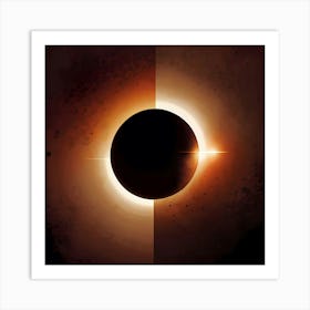 Abstract Eclipse Of The Sun Art Print