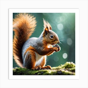 Squirrel In The Forest 266 Art Print