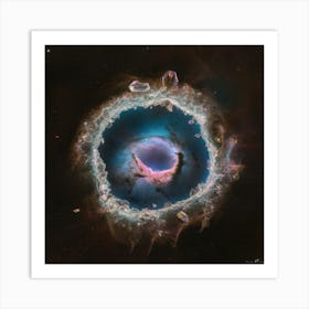 Shimmering Veil Circul Nebula S Aura Art Print