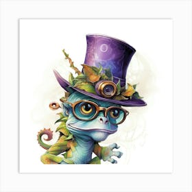 Lizard In Top Hat 2 Affiche