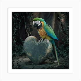 Parrot In The Heart Art Print