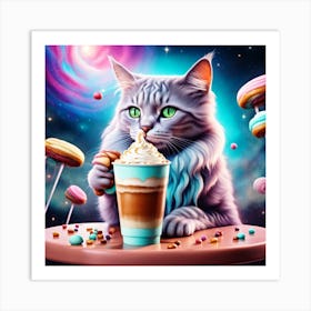 Cosmic Catfeine 3 Art Print