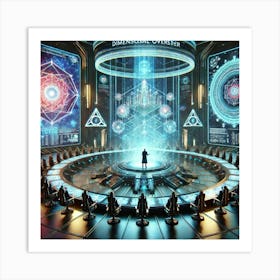 A Futuristic Depiction Of A Dimensional Overseer R Art Print