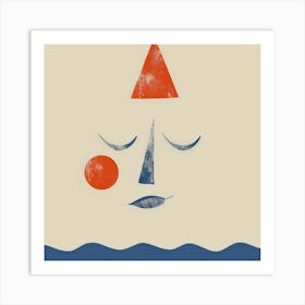 Clown In The Water Art Print