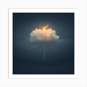 Lightning Cloud Art Print