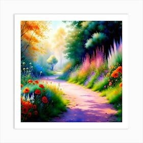 Path In The Garden Art Print