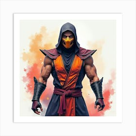 Mortal Kombat Ninja Fighter Concept Art (520) Art Print