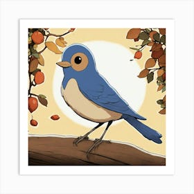 Beatrice The Bluebird From Over The Garden Wall In Art Print