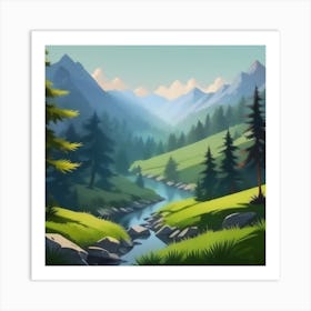 Landscape Painting 93 Art Print