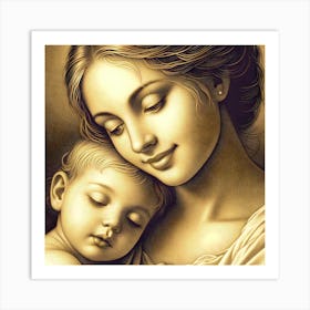 Mother And Child 6 Art Print