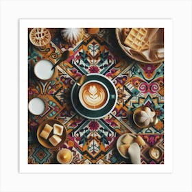 Coffee And Desserts Art Print