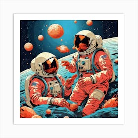 Astronauts In Space 3 Art Print