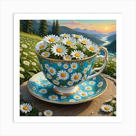 Daisy In A Cup Art Print