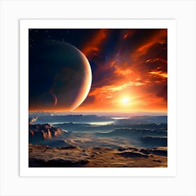 Planets In Space Art Print