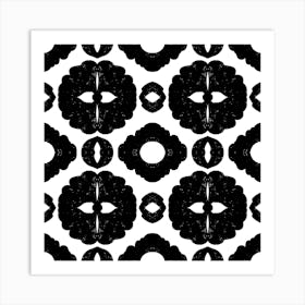 Black And White Seamless Pattern 4 Póster