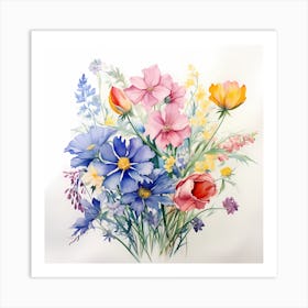 AI Blooming Dreams: The Floral Mirage Art Print