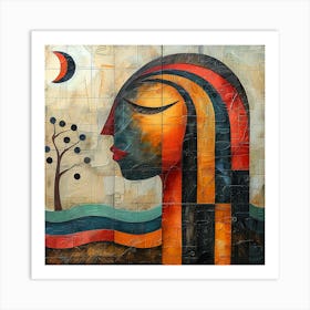 Woman'S Face 3 - colorful cubism, cubism, cubist art,    abstract art, abstract painting  city wall art, colorful wall art, home decor, minimal art, modern wall art, wall art, wall decoration, wall print colourful wall art, decor wall art, digital art, digital art download, interior wall art, downloadable art, eclectic wall, fantasy wall art, home decoration, home decor wall, printable art, printable wall art, wall art prints, artistic expression, contemporary, modern art print Art Print