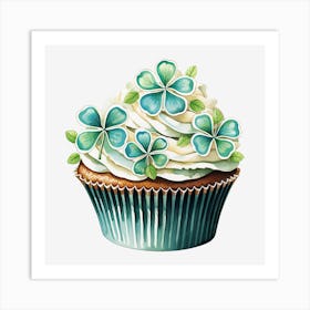 Clover Cupcake (3) Art Print