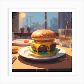 Hamburger Art Art Print