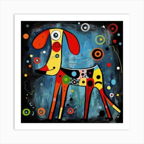 Dog With Dots Art Print