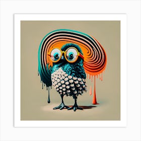 Eye Glass, Owl Eye, Digital Art Art Print