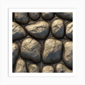 Stone Wall Texture 9 Art Print