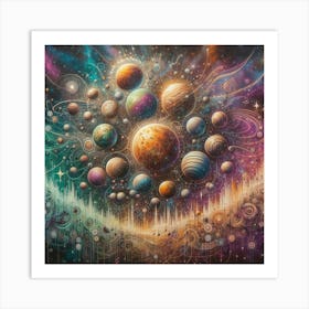 Planets In Space Art Print