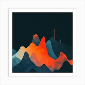 Abstract Wave Pattern 10 Art Print