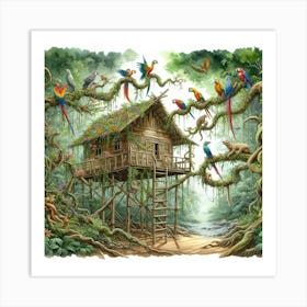 The house in the woods Art Print