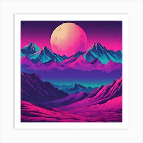 Psychedelic Landscape Art Print