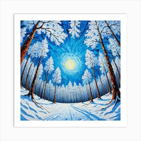 Winter In The Woods Art Print