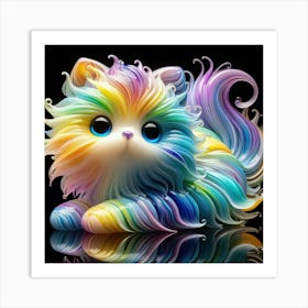 Rainbow Cat 12 Art Print