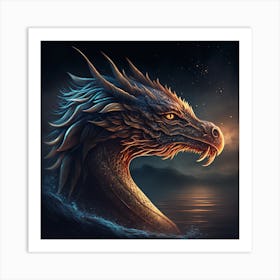 Dragon Head Art Print