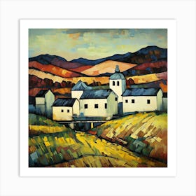 Village In The Mountains Art Print