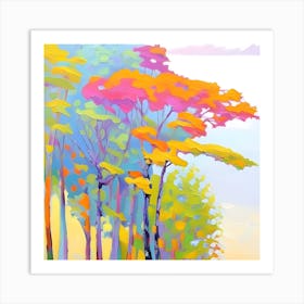 Colorful Trees Art Print