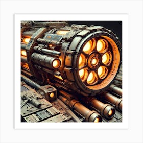 Plasma Cannons Of Martian Battle Tanks Art Print