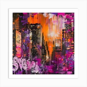 New York City, Graffiti, Street Art, Urban Hues Art Print