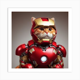 Iron Man Avengers Cat Art Print