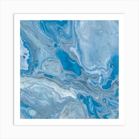 Blue Marble Texture Art Print