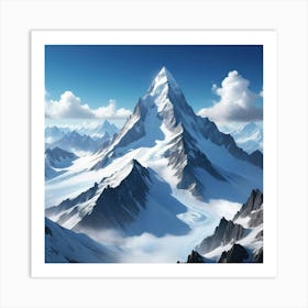 Snowy Mountains Art Print