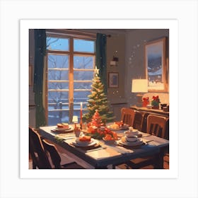 Christmas Table 2 Art Print