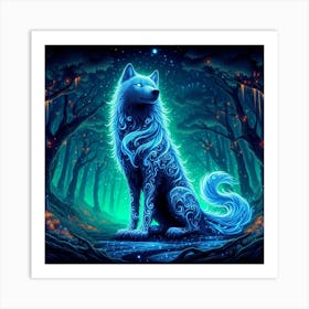 A mystical wolf 1 Art Print