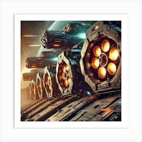 Inferno Class Dreadnought Plasma Cannons Art Print