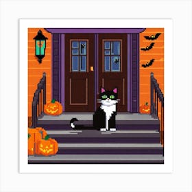 Halloween Pixel Art Art Print