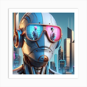 Futuristic Robot 10 Art Print