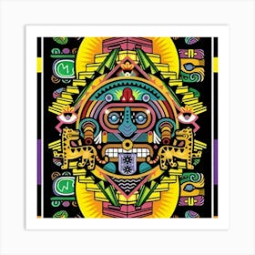 Aztec Mask Art Print