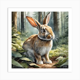 Rabbit In The Woods 66 Art Print